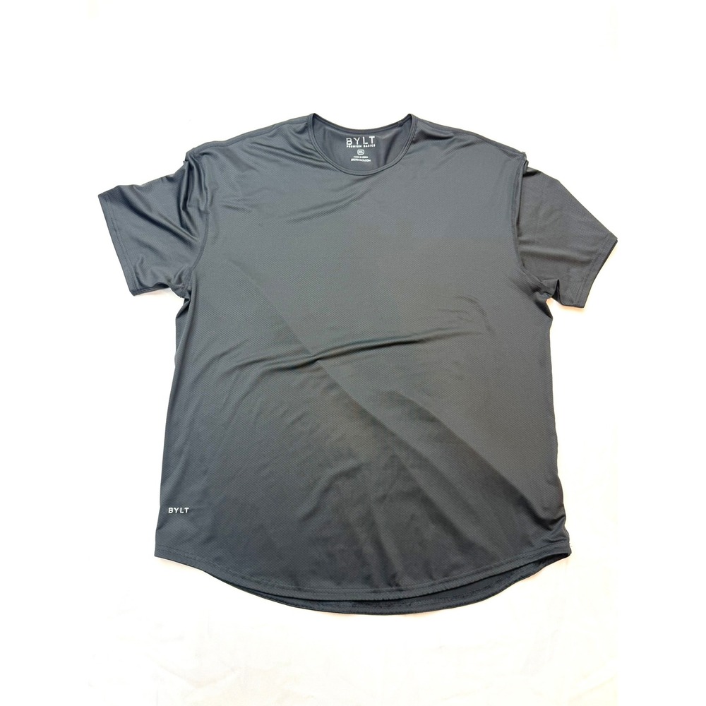 BYLT $48 Mens XXL Black Lightweight Breathable Short Sleeve Workout Shirt TT16
